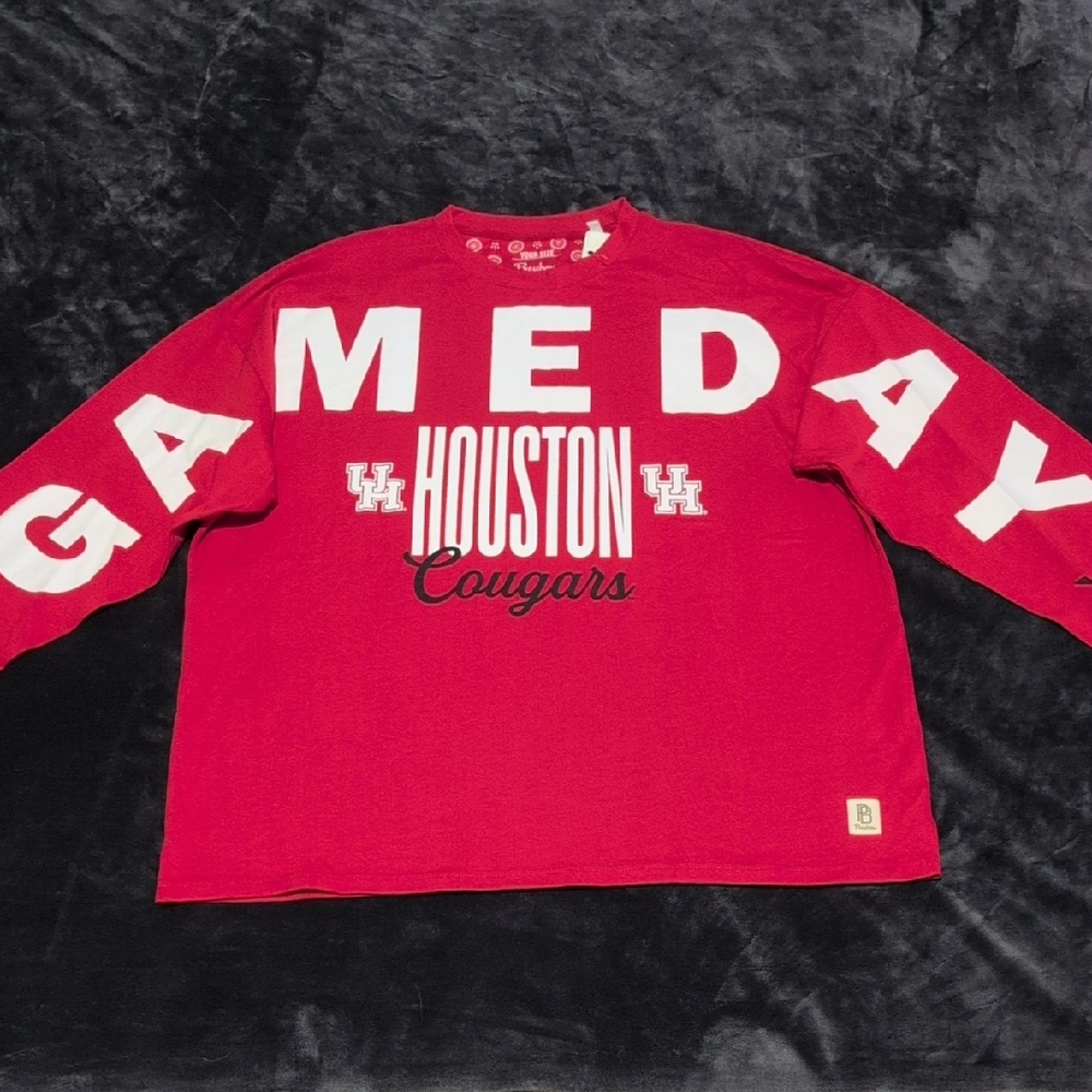 Pressbox Women's Houston Cougars Red One Size Long Sleeve T-Shirt